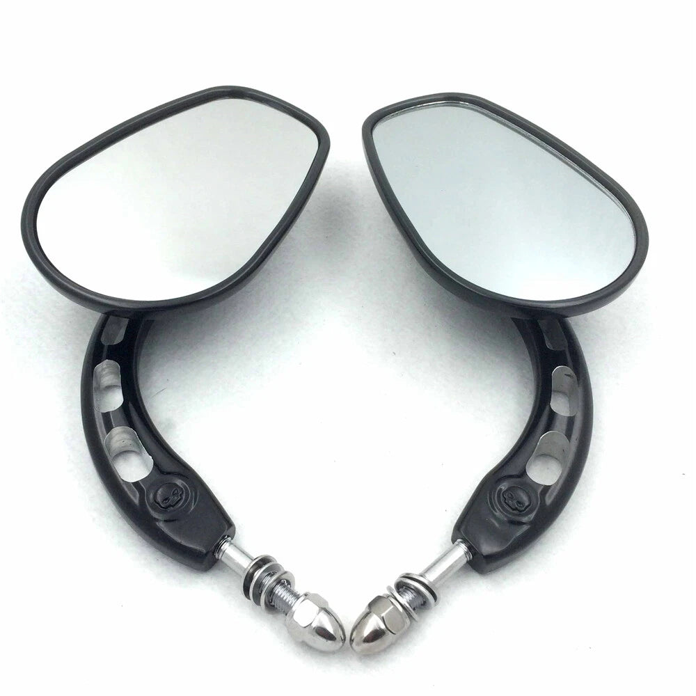 Black Big Racing Side Mirrors for Harley Low Rider (2014–2023)