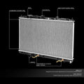 Aluminum Core Replacement Radiator for Mitsubishi Mirage (1997–2002) DPI 1907