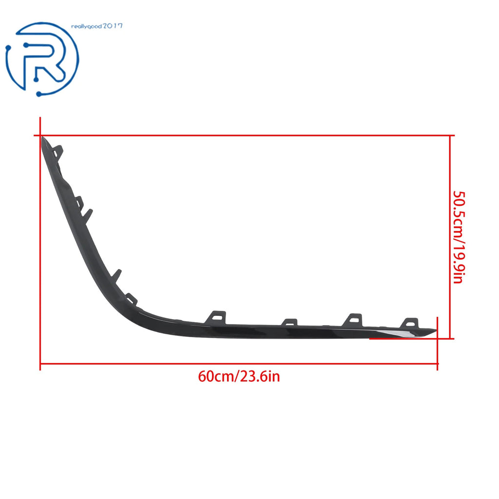 Gloss Black Bumper Face Bar Molding for Cadillac Escalade ESV (2021-2023)