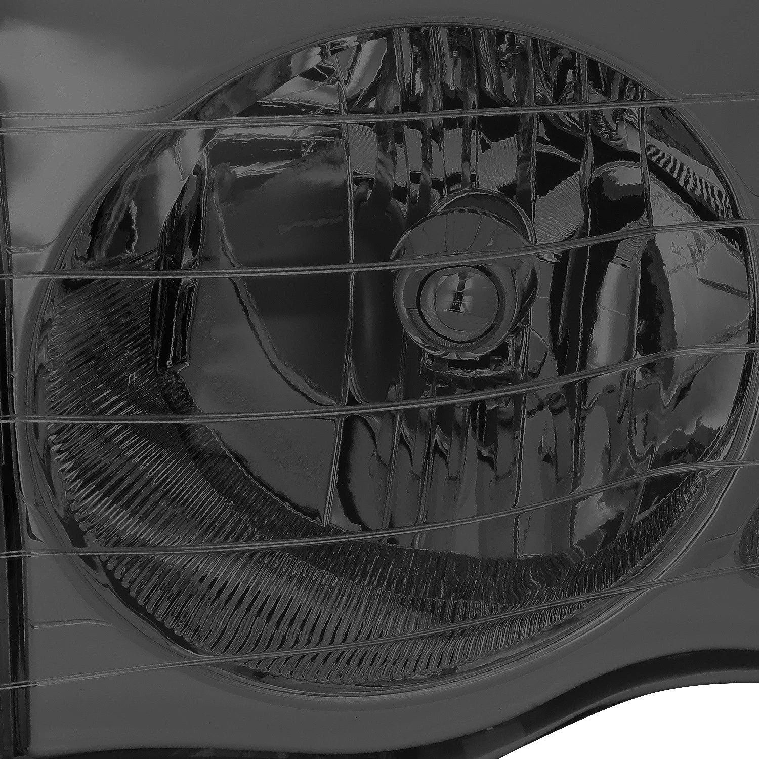Pair of Smoked Housing Clear Corner Headlights for Dodge Ram 1500/2500/3500 (2002–2005)