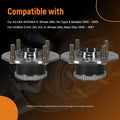 4X Rear LH RH ABS Wheel Hub Assembly for Honda Civic Del Sol Integra (1992–2000)