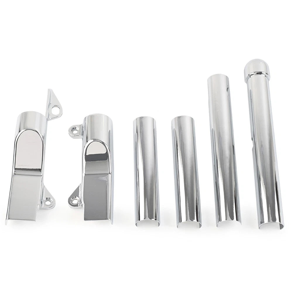Rear Swingarm Tube Covers for Harley Davidson Softail (2000–2007) Chrome