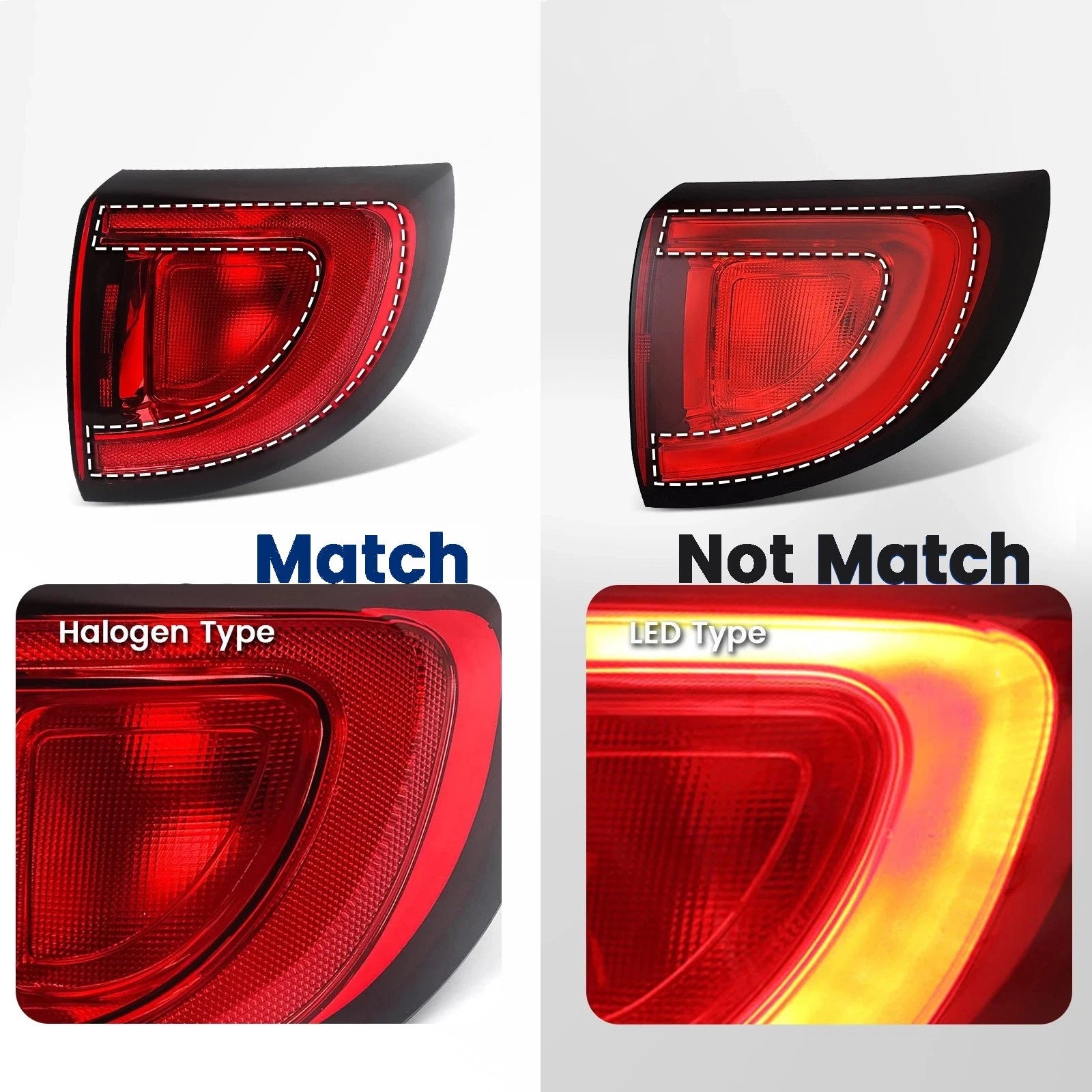 Tail Light for Chrysler Pacifica (2017–2020) Halogen Right Passenger Outer