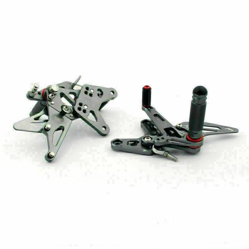 Rearset Foot Pegs for Kawasaki ZX6R (2009–2012) Gray UE