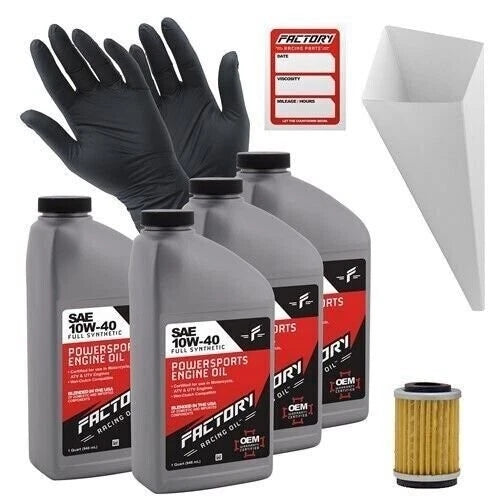 SAE 10W-40 Oil Change Kit for Yamaha Moto-4 (YFM350ER) (4qt)