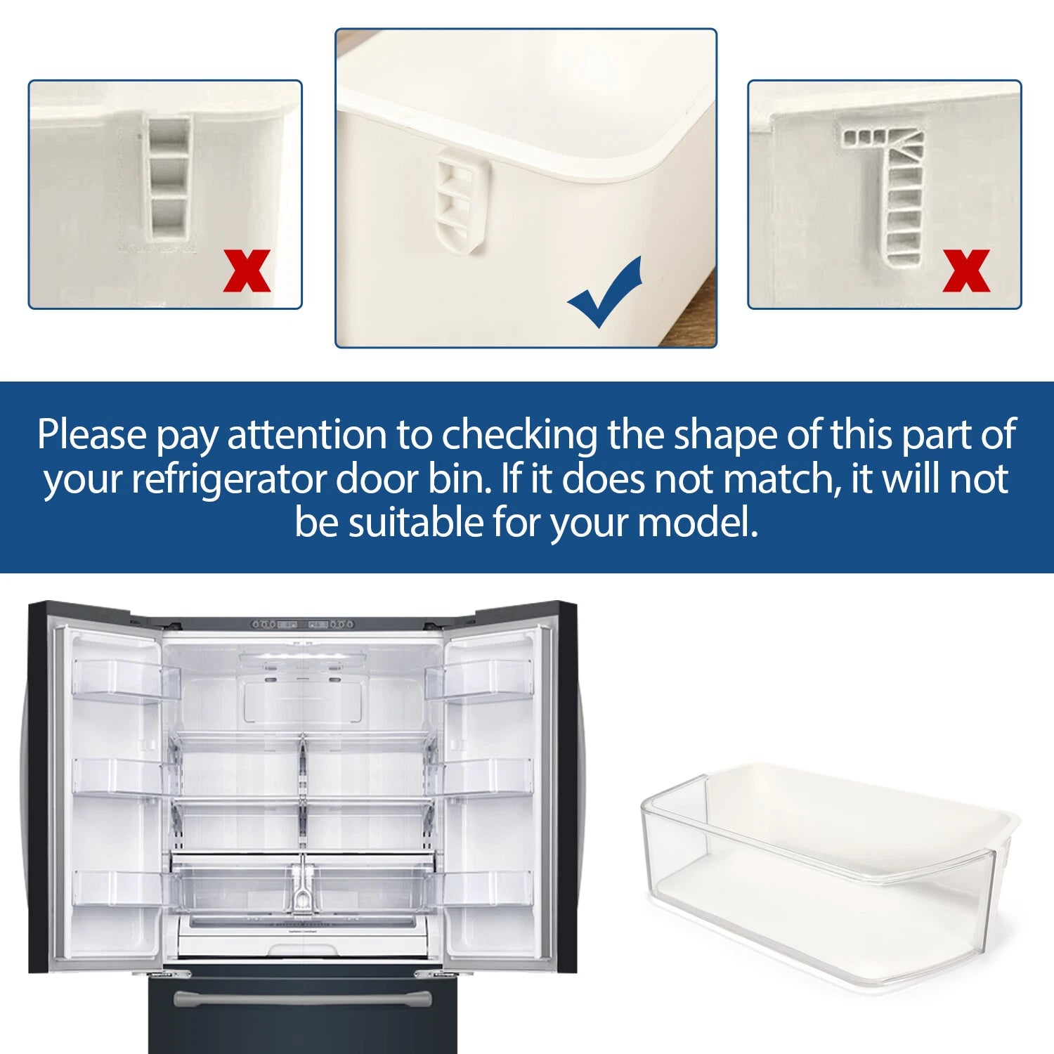 Door Shelf Bin Right Side for Samsung Refrigerator (DA97-12650A)