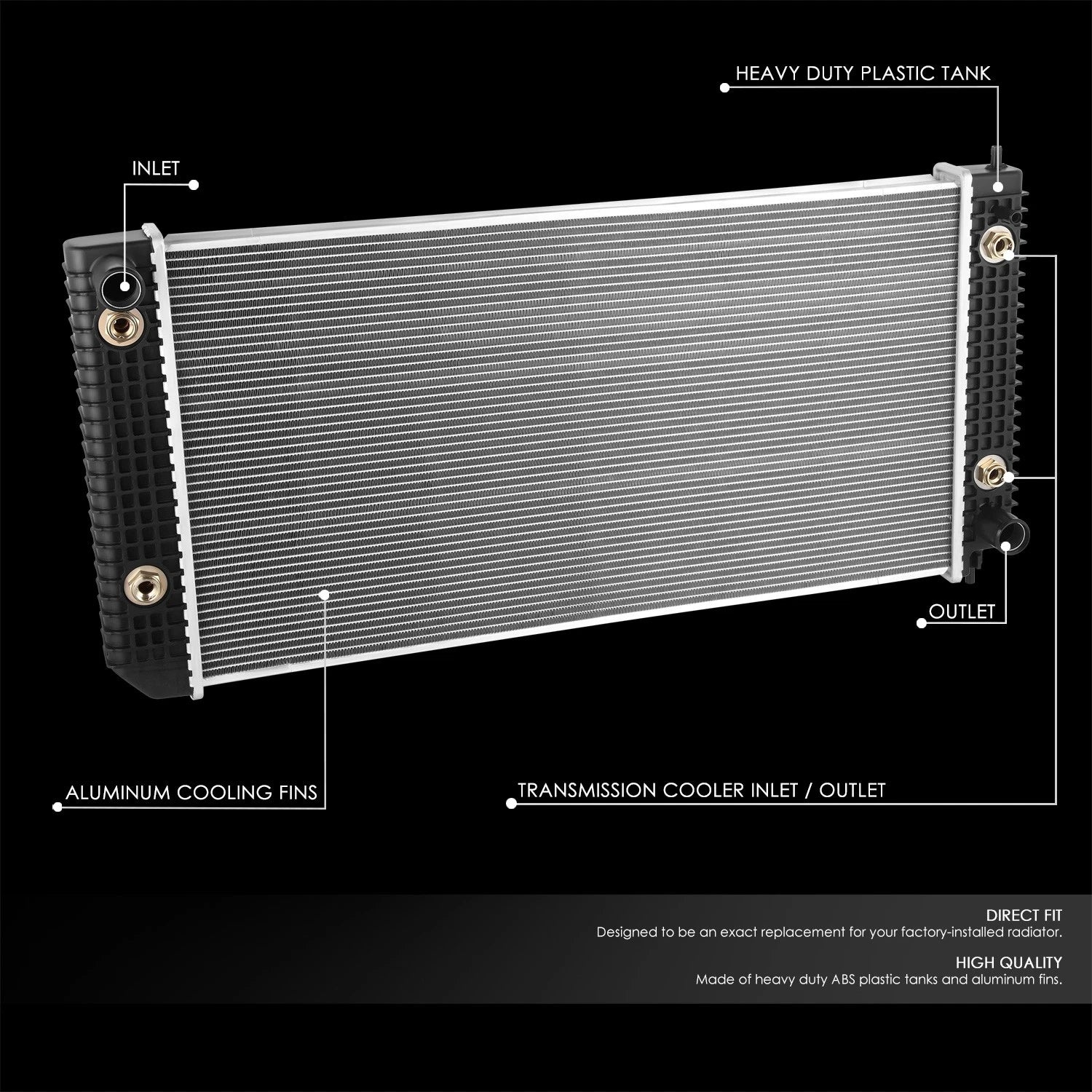 Aluminum Core Radiator for Chevy Kodiak/GMC Topkick C4500/5500/6500/7500 (2003–2007)