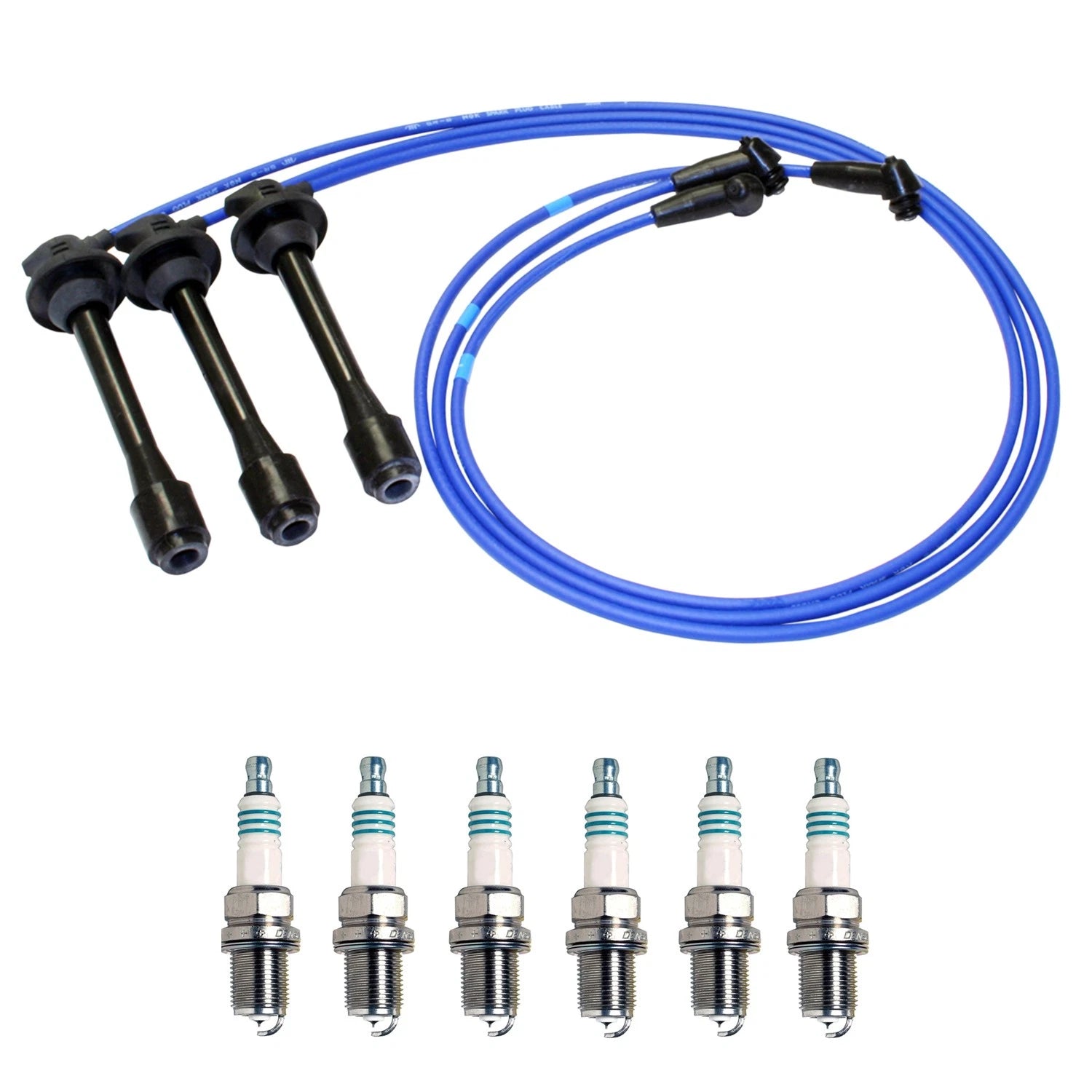 NGK 5mm Wire Set & Denso Iridium Spark Plug Kit for Avalon ES300 Sienna (1995–2003)