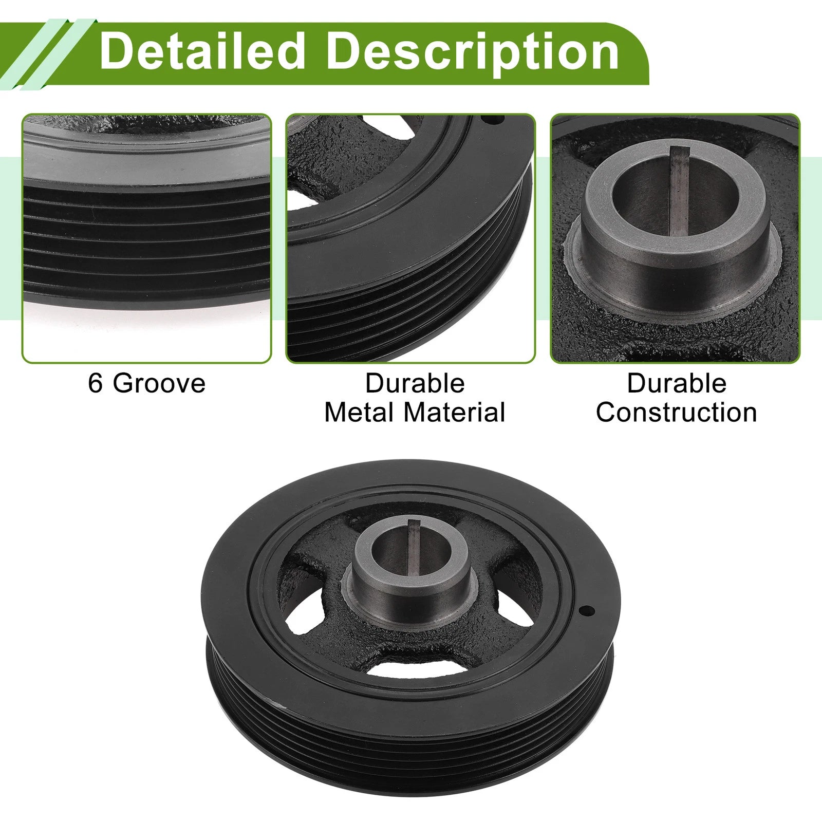 Engine Harmonic Balancer Crankshaft Pulley for Toyota Matrix (2003–2008) No. 13470-22021