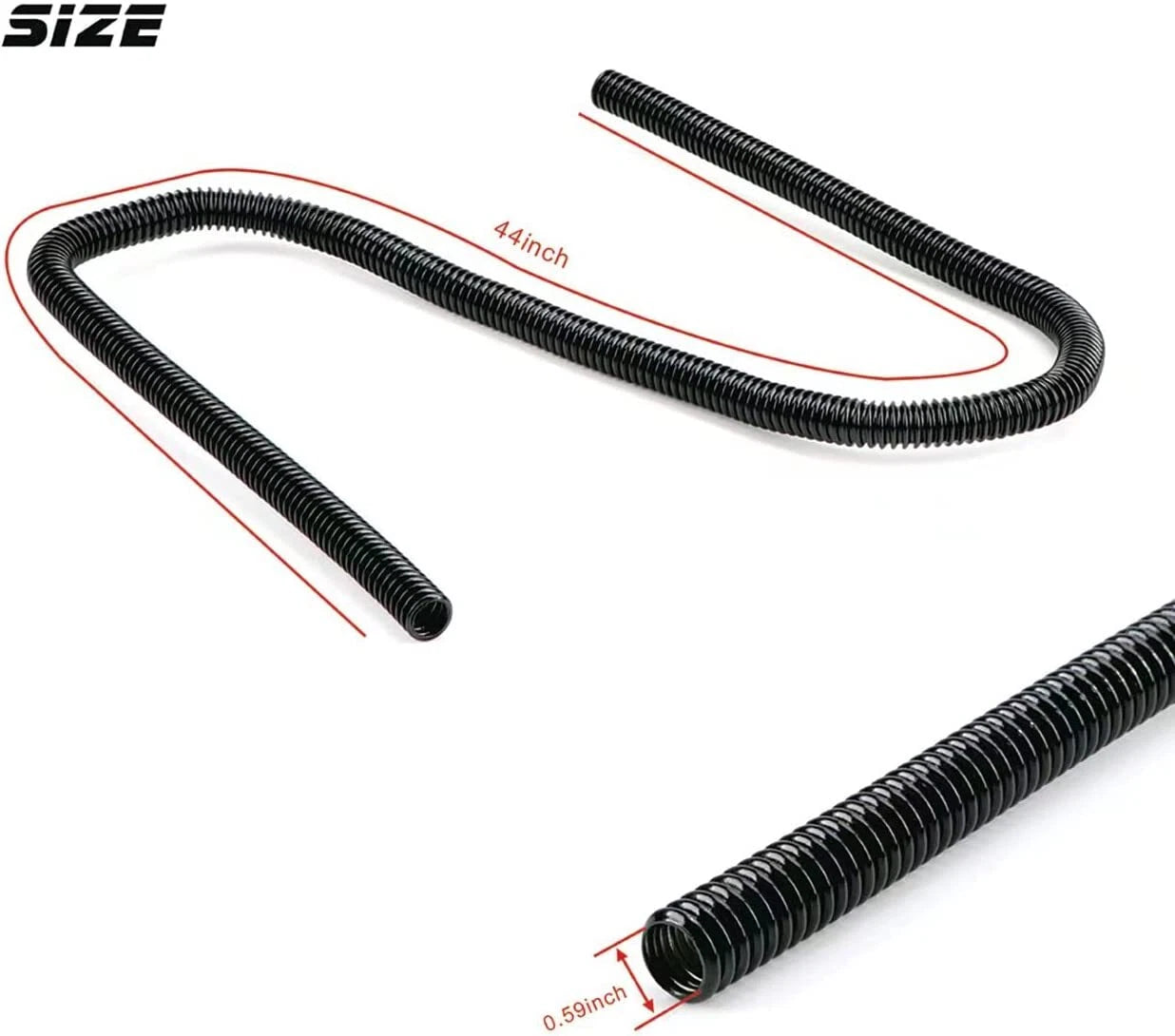 44" Stainless Steel Flexible Coolant Water Hose Kit Universal