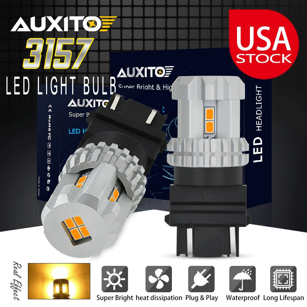 3157 LED Amber Yellow Turn Signal Bulb for Ford (YYYY–YYYY)