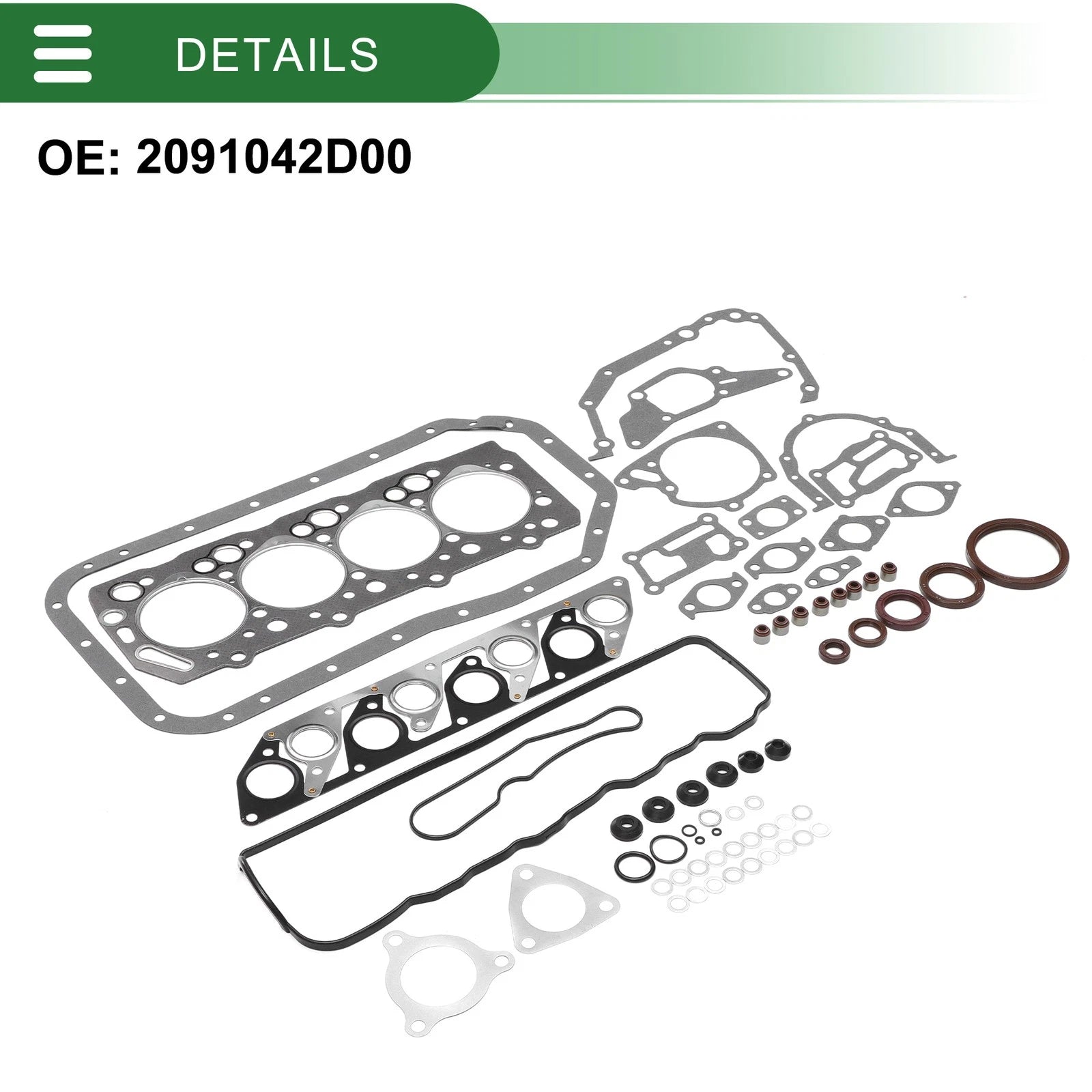 Set of 1 Cylinder Head Gasket Kit No. 2091042D00 for Hyundai H100 (D4BH)