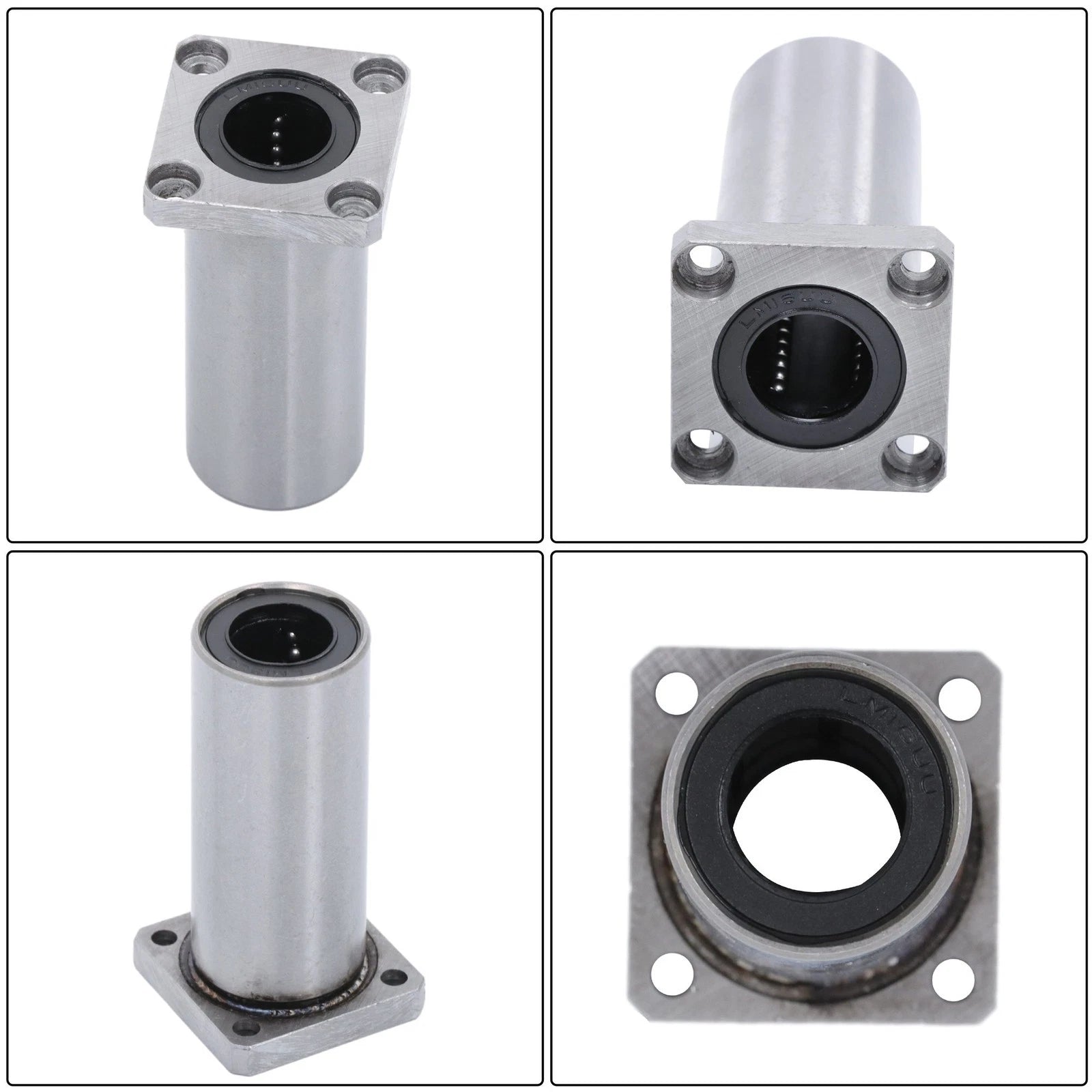 Set of 4 Square Linear Bearings for LMK16UU (16mm Bore)