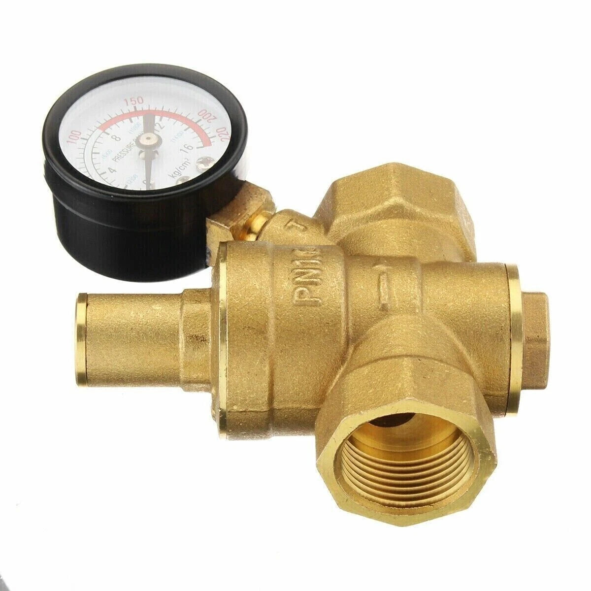 Adjustable Water Pressure Reducer Valve with Gauges for DN20
