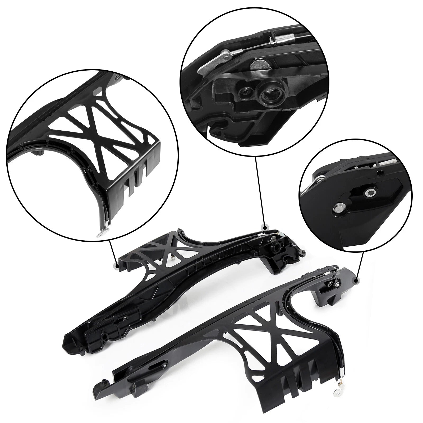 Chrome Saddlebag Latch Hinge Lock Hardware Kit for Harley Road King (2014–2023)