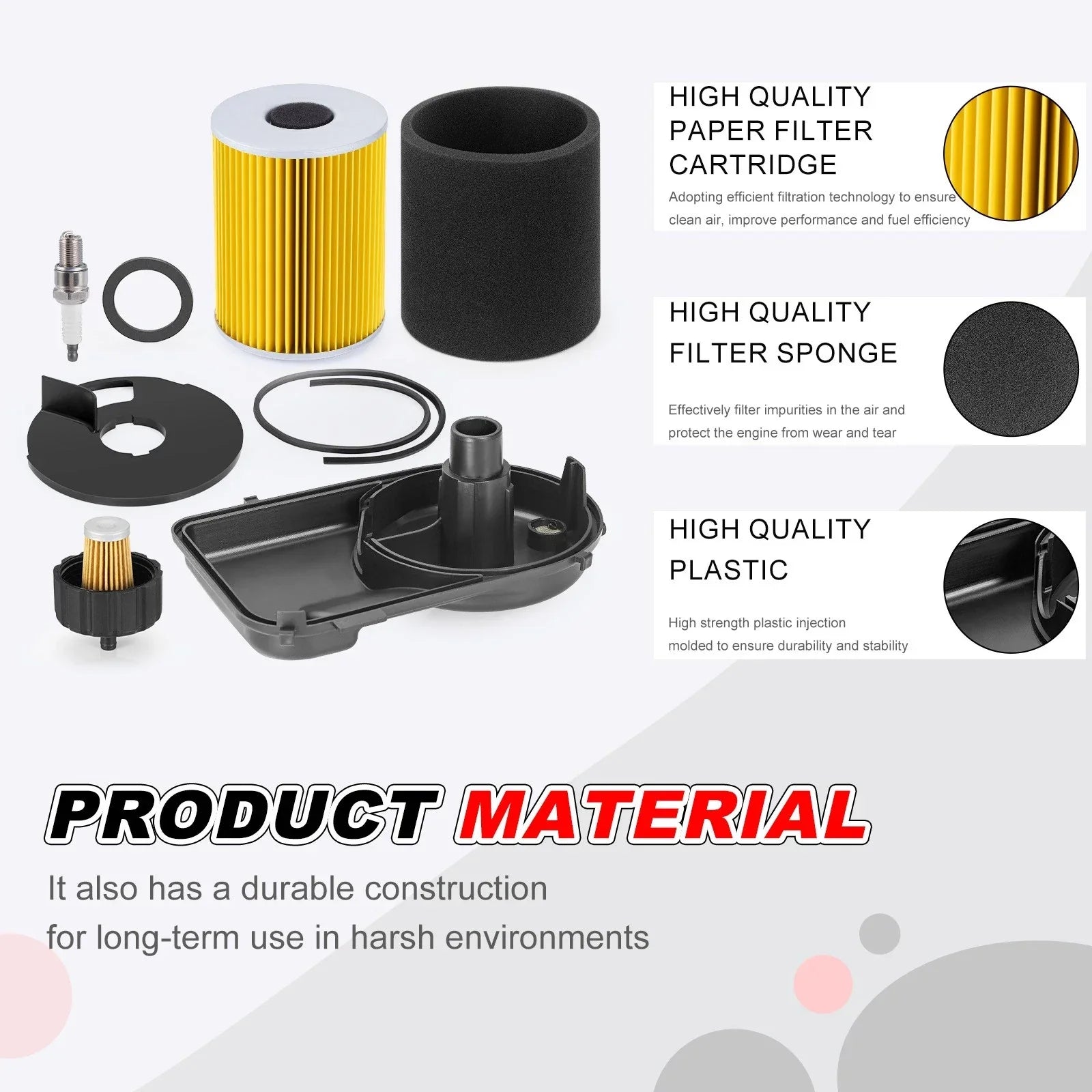 Air Box Cover & Air Fuel Filter for Yamaha G2 G8 G9 G11 Golf Cart (1985–1995)