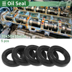 Set of 5 Oil Seal TG4 Lip Seal Ring 30x50x10mm NBR Rubber for Rotary Shaft