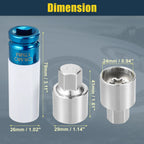 324 Wheel Lock Lug Nut Set with Protector Socket for Mercedes Benz