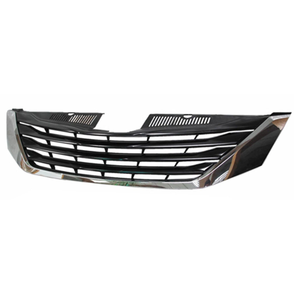 Replacement Black Chrome/Painted Front Grille For 2011-2014 Toyota Sienna