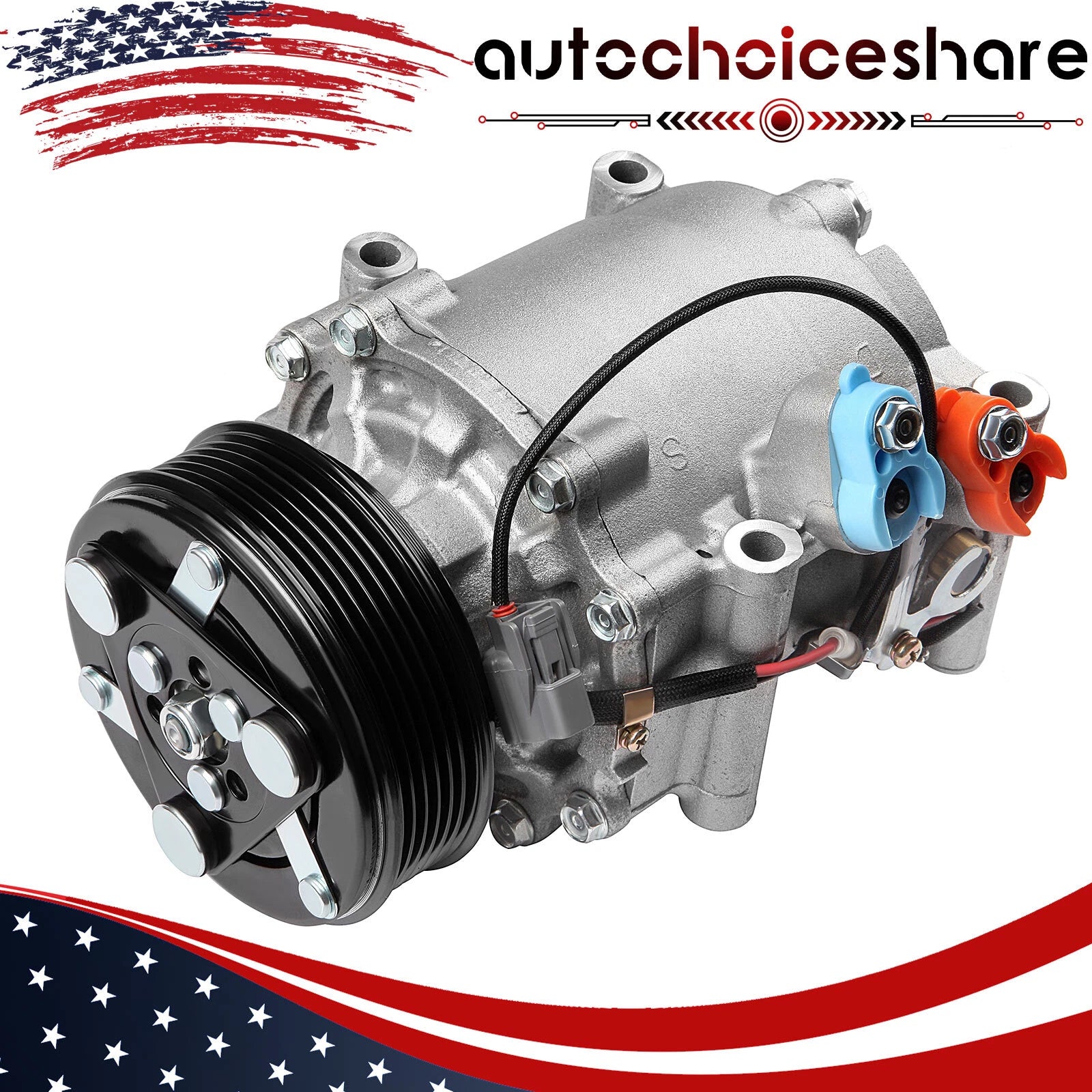 A/C Compressor with Clutch for Honda Civic 1.7L (2002–2005)