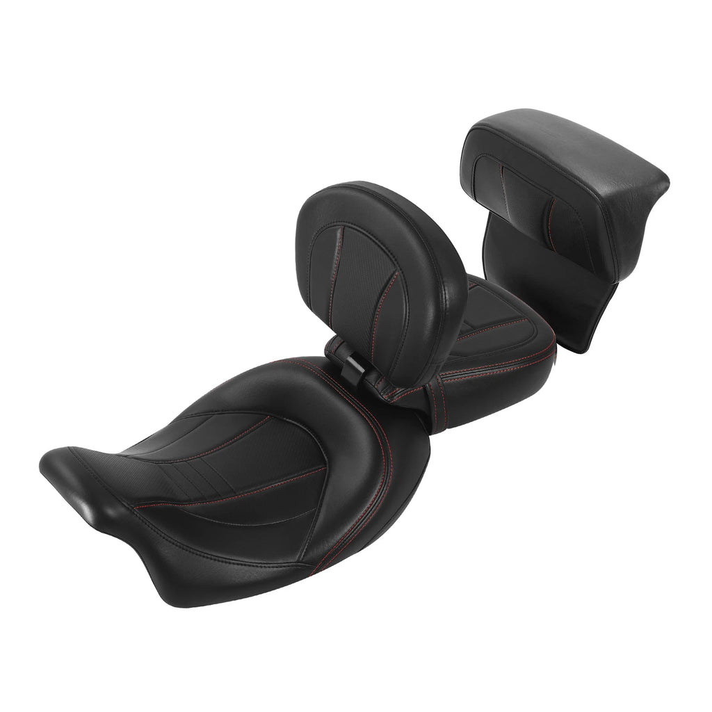 Low-Profile Backrest Seats for Harley Touring Road Glide (2014–2023)