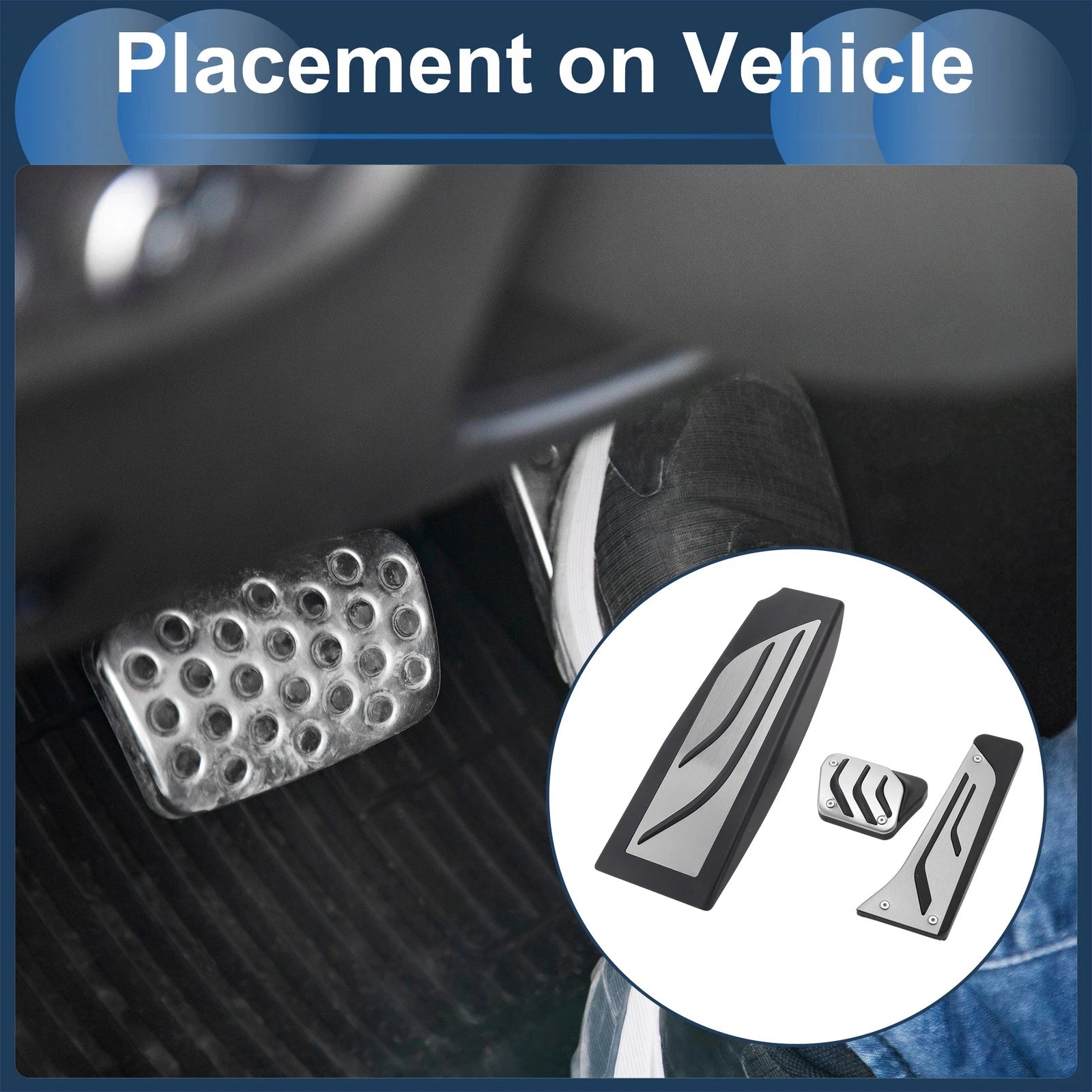 3 Pcs Accelerator Pedal Covers for BMW 5 Series E60/E61 (2004–2010)