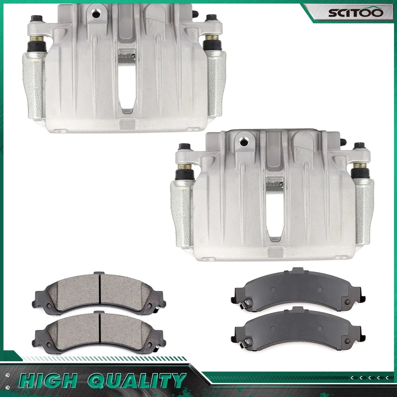 Rear Brake Calipers & Ceramic Pads Kit for Cadillac Escalade ESV EXT (2003–2006)