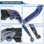 Adjustable Brake Clutch Levers for Suzuki GSXR150 (2017–2020) Titanium Blue