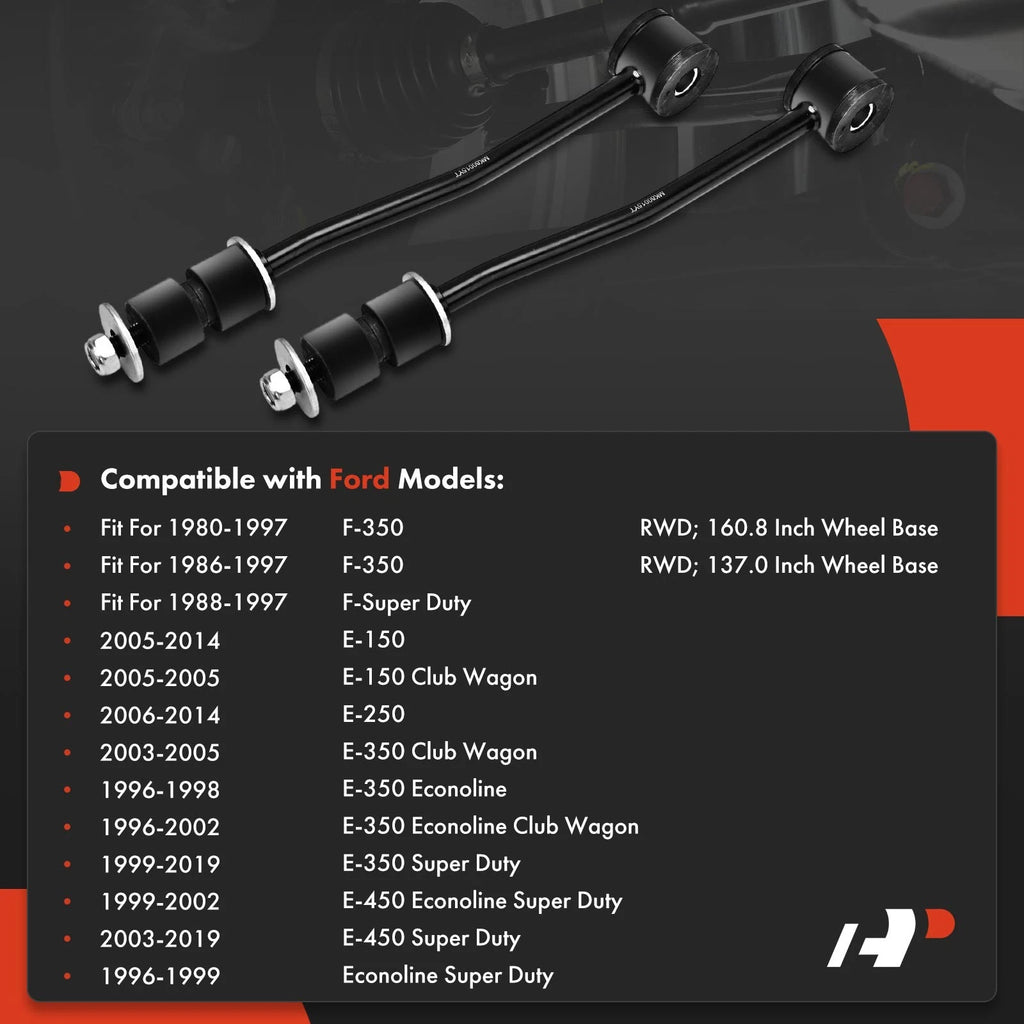 2X Rear Sway Bar Links for Ford F-350, E-150, E-250 (1980–2014)