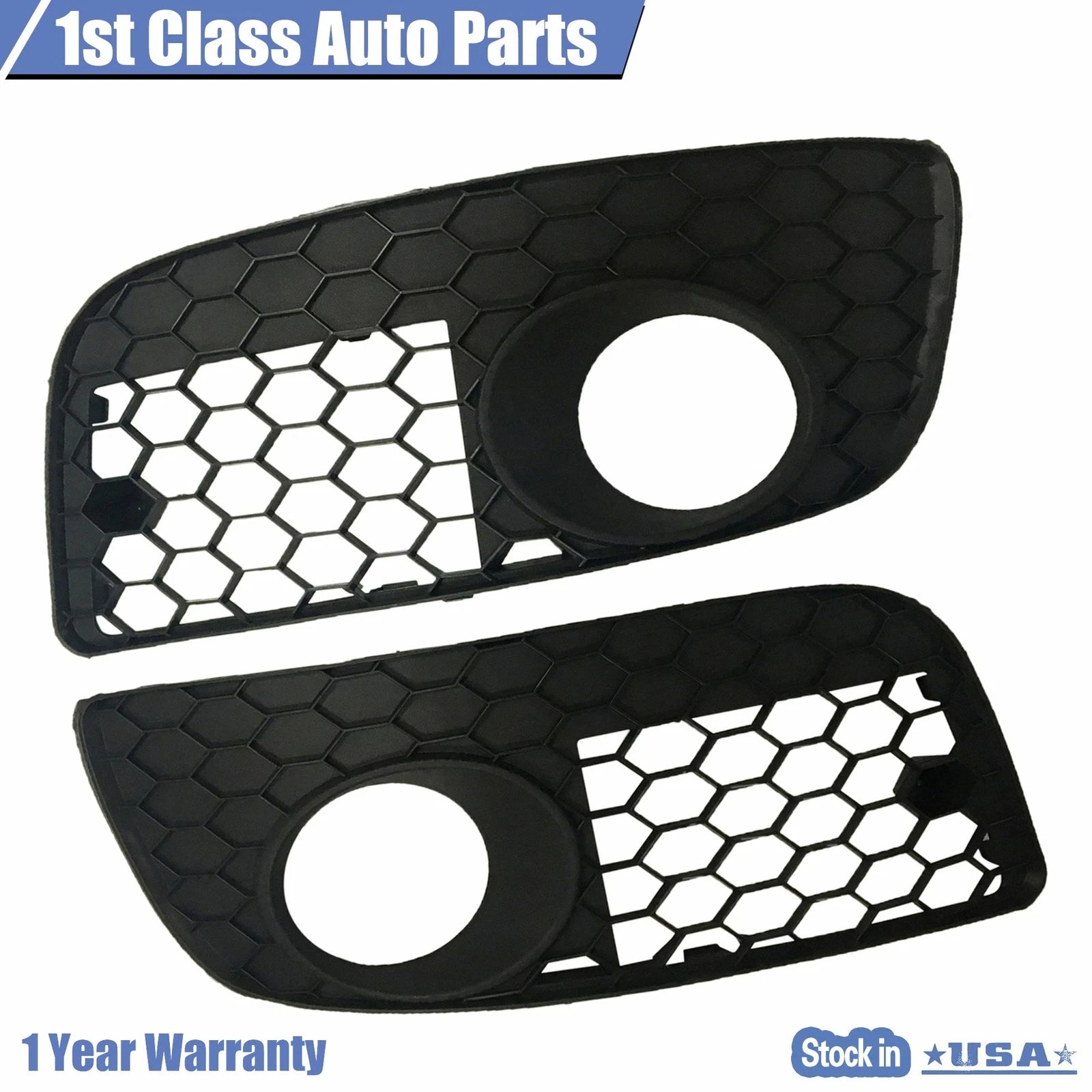 Pair of Honeycomb Fog Light Cover Grilles for VW Jetta GLI GTI Mk5 (2006–2009)