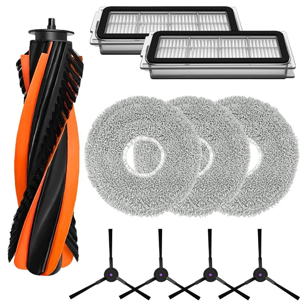 Main Side Brush Filter Mop Cloth Kit for Conga X70 (2017–2023)