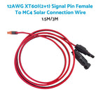 XT60i Adapter Cable for Solar Panel (12AWG, 150CM)
