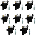 Set of 8 Ignition Coils & NGK Platinum Spark Plugs for H2 Tahoe Yukon XL (2001–2006)