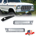 2X Clear Front Corner Turn Signal Lights for Ford F-150/Bronco (1973–1979)