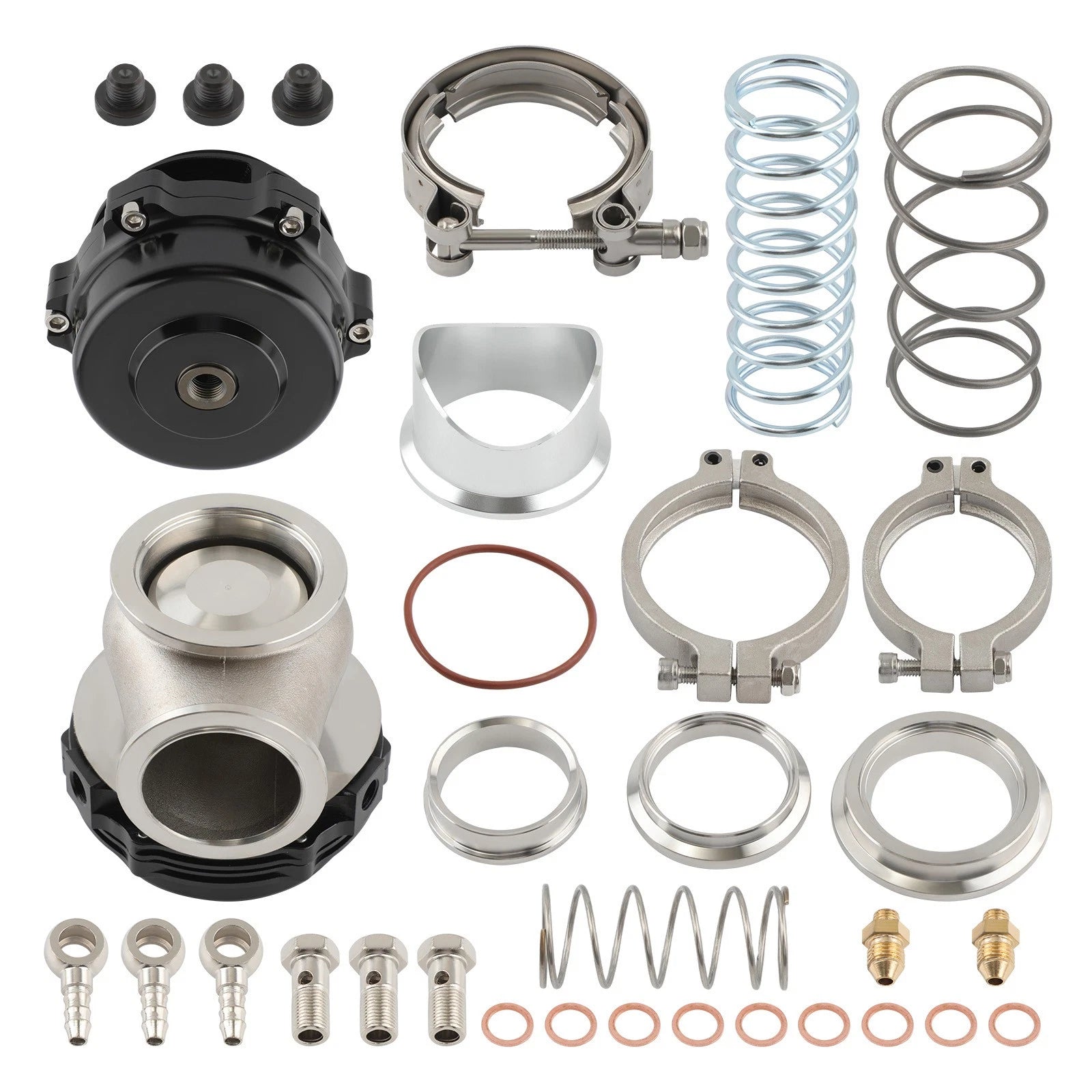 50mm BOV Blow Off Valve + 44mm V-Band Turbo Wastegate for