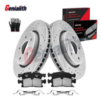 Set of 4 Front Drilled Rotors & Brake Pads for Durango Grand Cherokee (2011–2020)