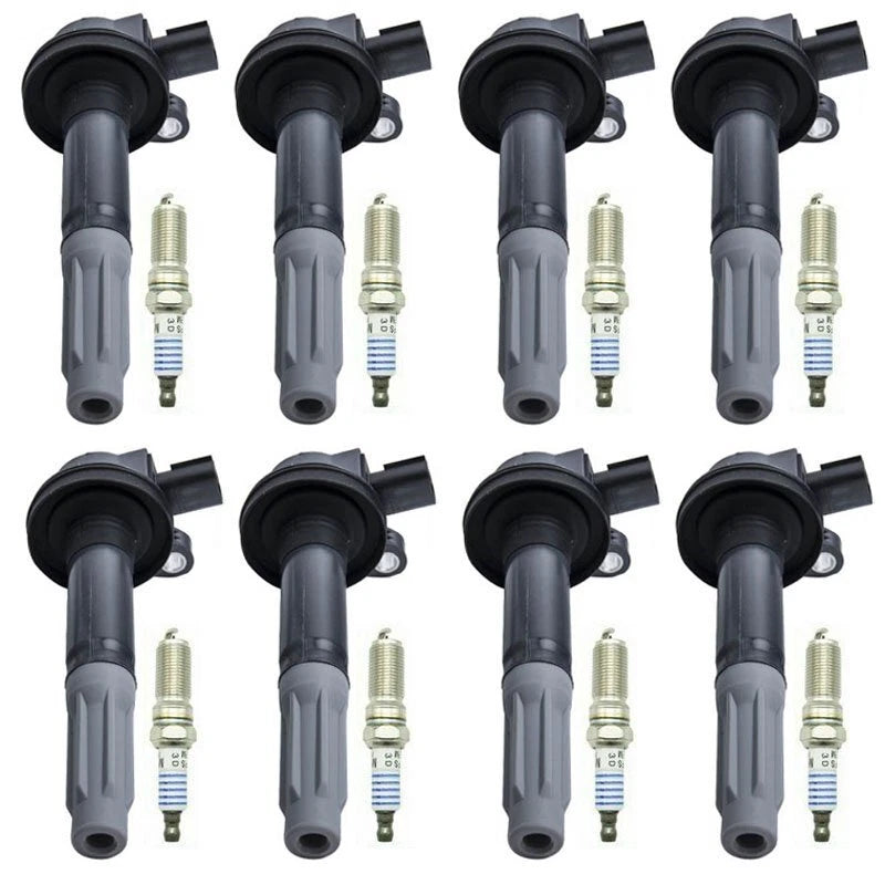 8X Ignition Coils + 8X Spark Plugs for Ford F-150 Mustang V8 (2011–2016)