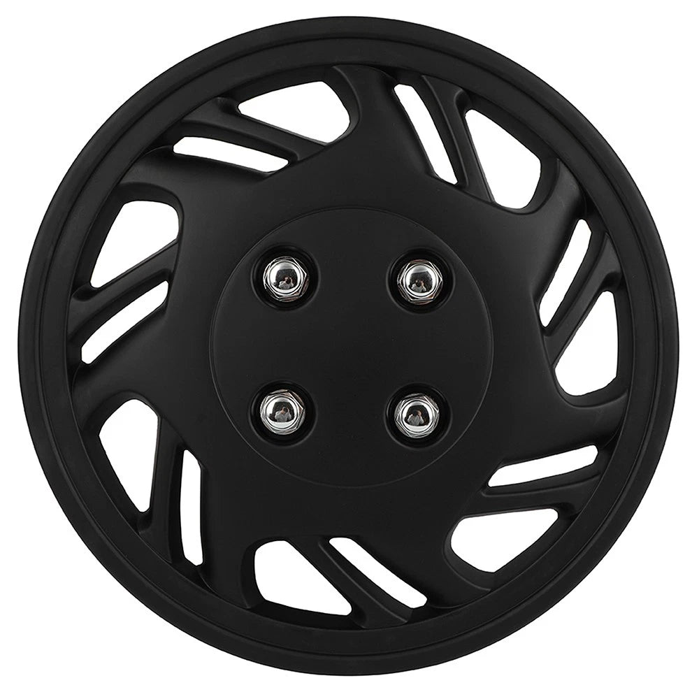Set of 4 Wheel Covers for R13 Tire & Rim (13 Inch) Black