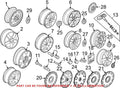 Genuine OEM Wheel Cover 1C0601147MQZQ for VW Audi