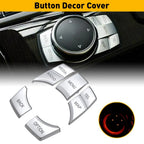 Chrome Multi Media Button Decor Cover Trim for BMW 1 3 4 5 6 X5 X6 (2010–2020)