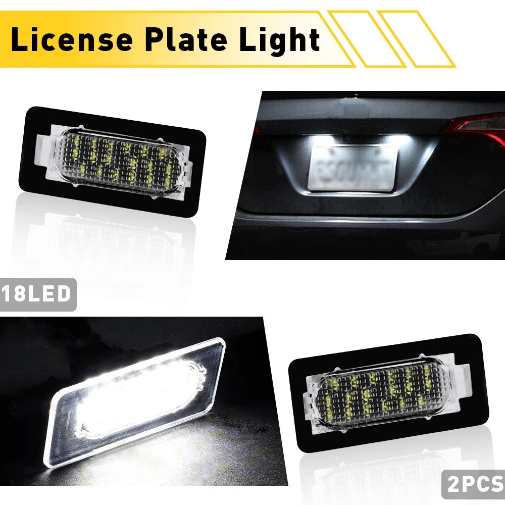 2X White SMD LED License Plate Lights for Toyota Corolla (2014–2019)