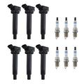 Set of 6 Ignition Coils & Spark Plugs for Toyota Highlander Sienna (V6)