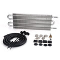 4 Row Aluminum Transmission Oil Cooler with Hose/Mounting Kit for Auto-Manual