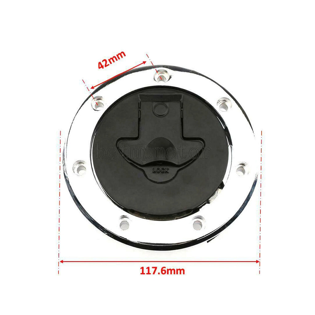 Fuel Gas Tank Cap Cover Lock w/ Keys for Kawasaki Ninja 250 250R EX250 (1988–2007)