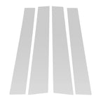 Set of 4 Door Pillar Window Trim for Mitsubishi L200 (2005–2014) Silver Tone