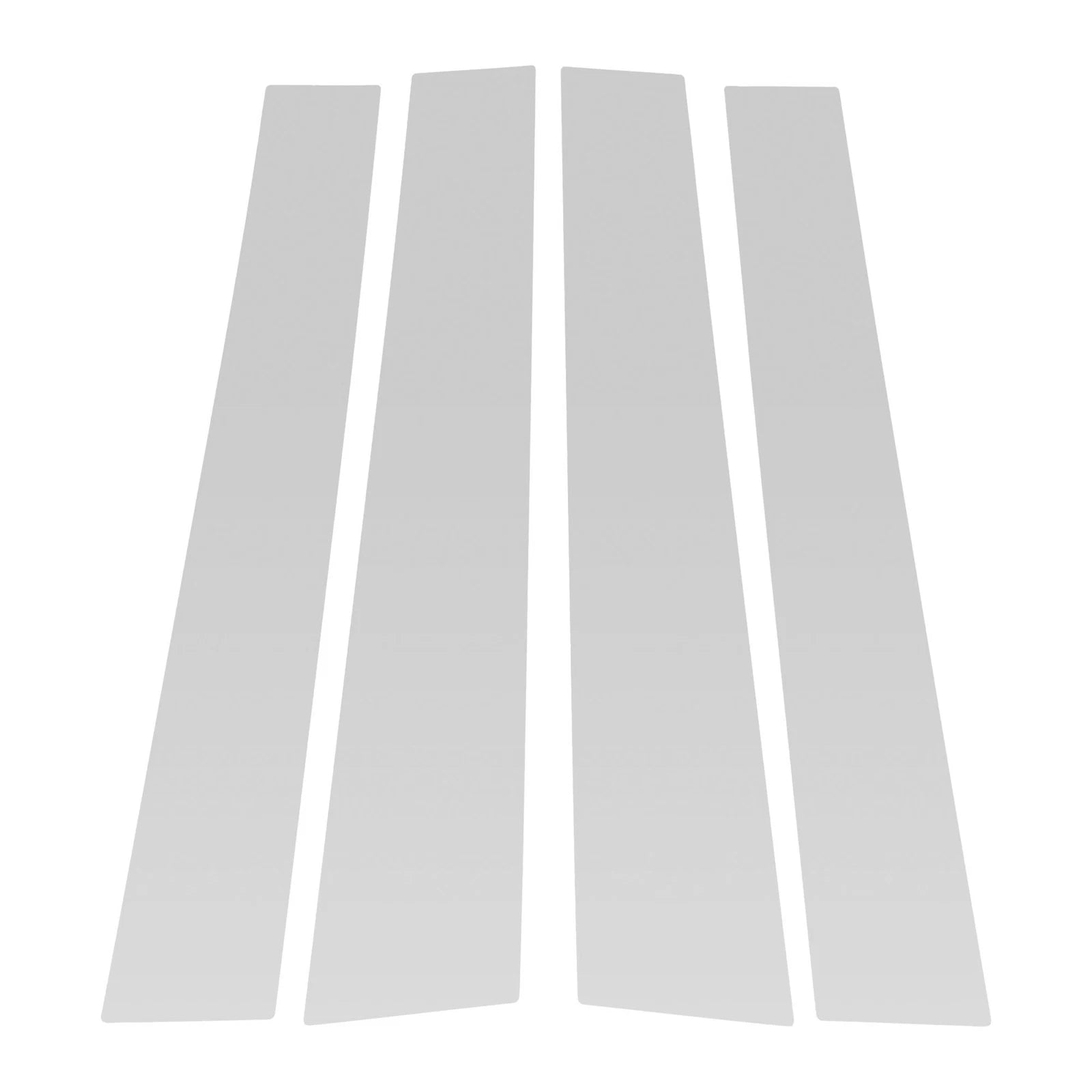 Set of 4 Door Pillar Window Trim for Mitsubishi L200 (2005–2014) Silver Tone