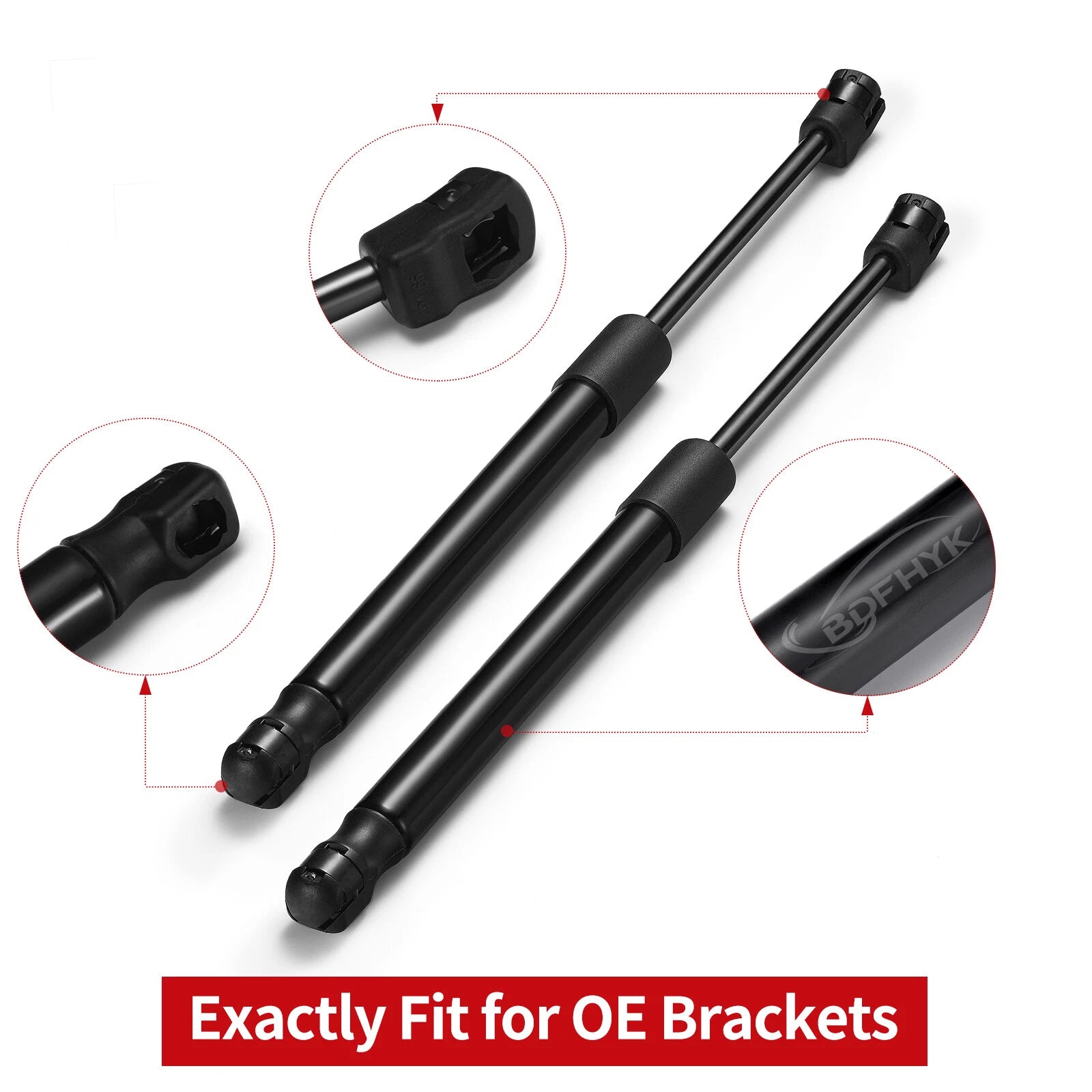 Front Hood Gas Charged Lift Supports for 2004–2015 Nissan Titan (Struts)