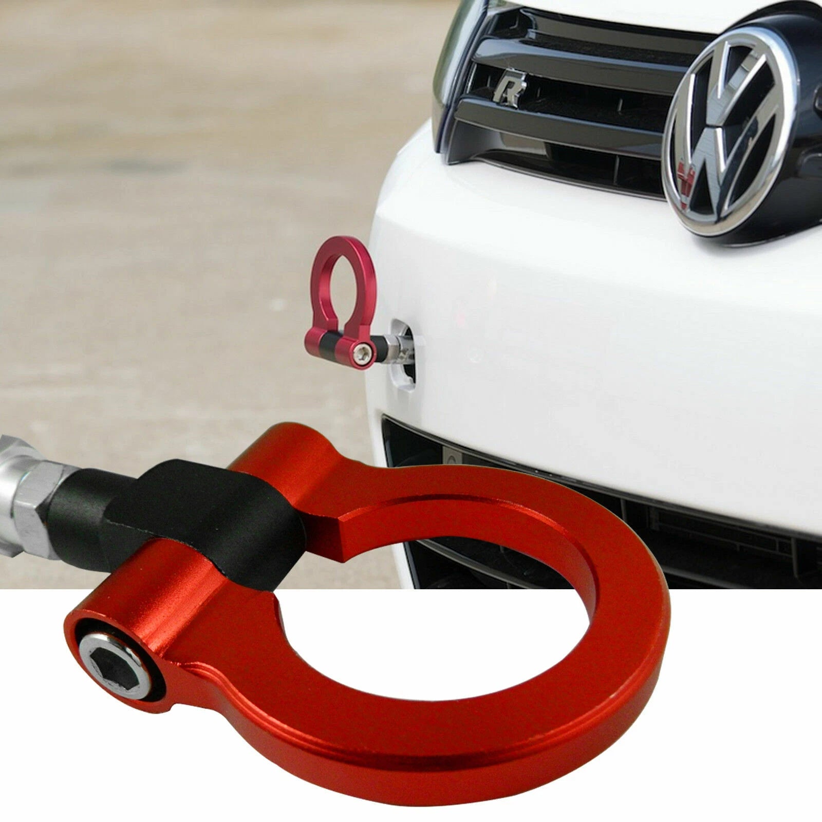 Sporty Red Track Racing Tow Hook for VW MK7 Golf GTi (2013–2019)