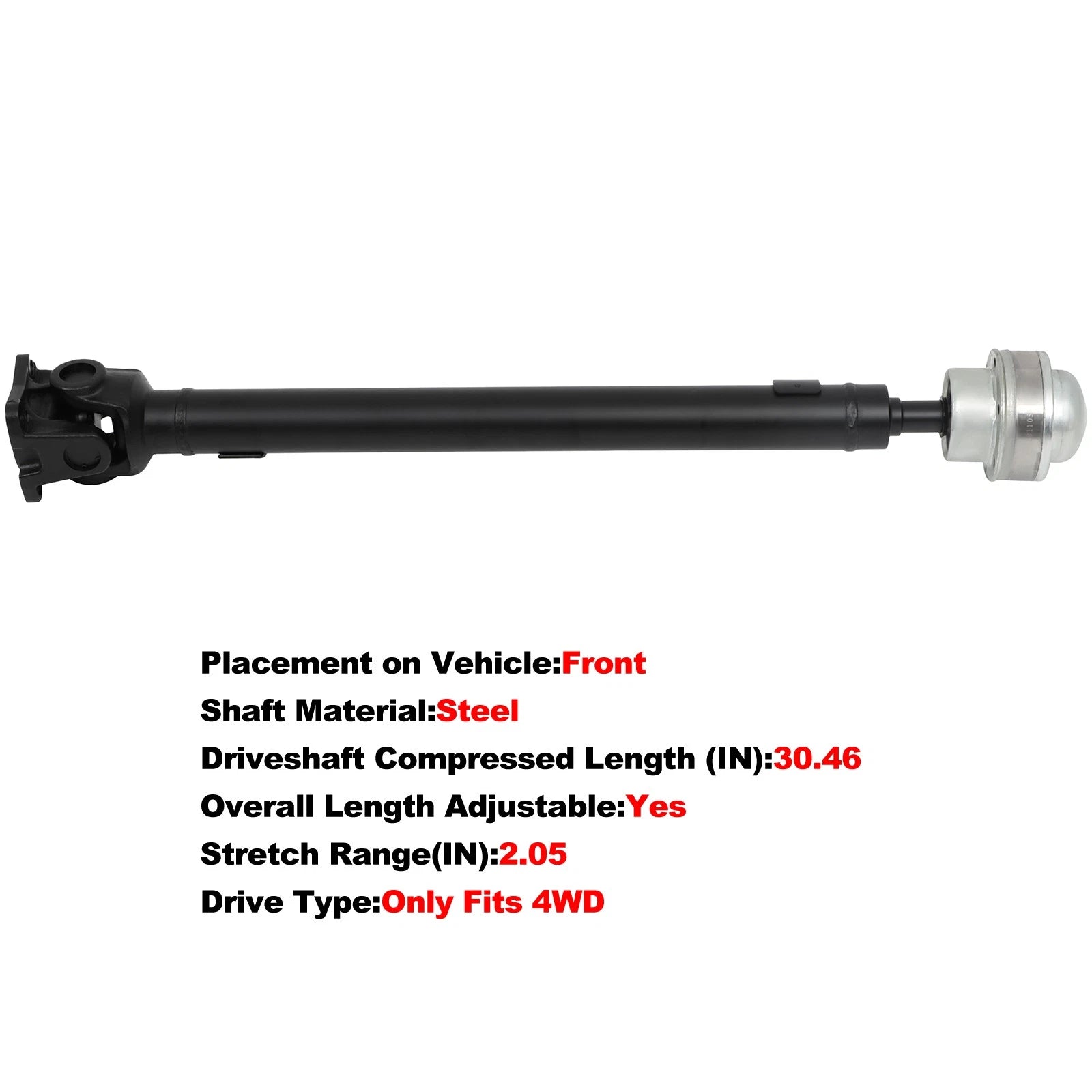 Front Drive Shaft for Jeep Liberty 4X4 V6 (2008–2012) 52853442AF