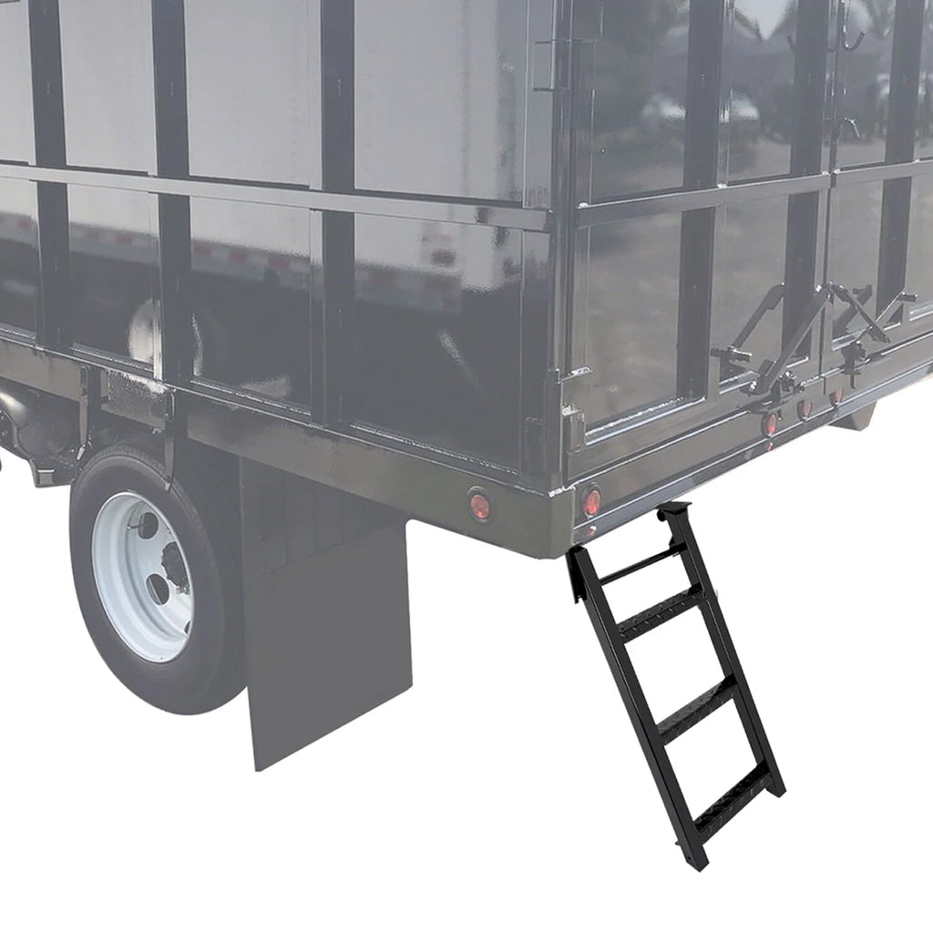 3-Rung Retractable Truck Step Ladder for Trailer Truck RV (400 LBS)